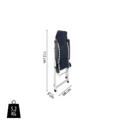 Campart Campingstoel CH-0592 - Opvouwbaar Met Hoofdsteun - 7 Verstelbare Standen - Lichtgewicht - Blauw -Kampeer Verkoop 1200x1200 612