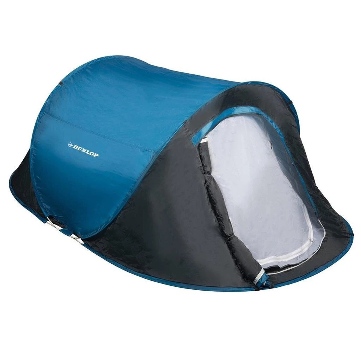 Dunlop Pop Up Tent 220 X 120 X 90 Cm - Grijs/ Blauw - 1 Persoons 8 Dunlop Pop Up Tent 220 X 120 X 90 Cm - Grijs/ Blauw - 1 Persoons - Image 8