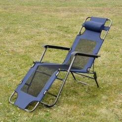 Ligstoel 180x60cm - Opvouwbaar Campingstoel Ligbed Strandstoel Tuinstoel Vouwligstoel Blauw -Kampeer Verkoop 1200x1200 679