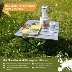 Skandika Ruka S Kleine Campingtafel – Campingtafels - Aluminium Campingtafel, Opvouwbaar, Zeer Licht, Eenvoudig Te Monteren, Stabiele Standaard - Opvouwtafel Voor Kamperen, Tenten Wandelen, Reizen, Thuis, Tuin – Tot Max. 20 Kg. - Grijs -Kampeer Verkoop 1200x1200 717