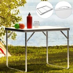 Merkloos Aluminium Inklapbare Tuintafel - Campingtafel - 80x60x68 Cm -Kampeer Verkoop 1200x1200 827