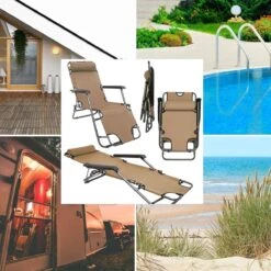 Ligstoel Opvouwbaar 155x60cm - Lichte Ligbed Relaxstoel Tuinstoel Campingstoel Strandstoel -Kampeer Verkoop 1200x1200 894