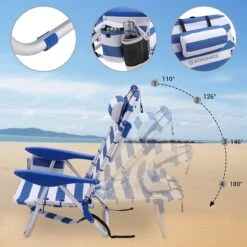 Naqsh Store Strandstoel Met Hoofdkussen, Aluminium, Draagbare Vouwstoel, Campingstoel, Opvouwbaar En Verstelbaar, Zoals Een Rugzak Draagbaar, Buitenstoel, Blauw En Wit Gestreept GCB62BU 15 Naqsh Store Strandstoel Met Hoofdkussen, Aluminium, Draagbare Vouwstoel, Campingstoel, Opvouwbaar En Verstelbaar, Zoals Een Rugzak Draagbaar, Buitenstoel, Blauw En Wit Gestreept GCB62BU -Kampeer Verkoop 1200x1200 899