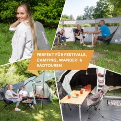 Skandika Campingstoel Compact SET – Campingstoelen – Campingstoel Tot 150 Kg Belastbaar - Kampeerstoel, Visstoel, Kleine Pakmaat, Opvouwbaar, Stabiel, Licht, Comfortabel Gepolsterd – Draagtas Meegeleverd – Vouwstoel – Kampeermeubelen – Grijs -Kampeer Verkoop 1200x1200 913