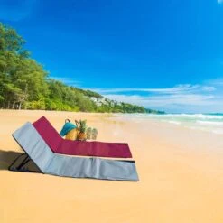 Strandmat Opvouwbaar Met Schouderband - Strandstoel Grijs 145x47x52 -Kampeer Verkoop 1200x1200 916