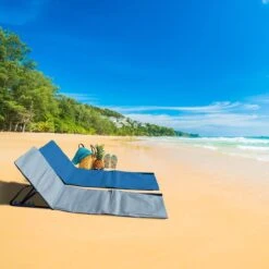 Strandmat Opvouwbaar Met Schouderband - Strandstoel Grijs 145x47x52 -Kampeer Verkoop 1200x1200 917
