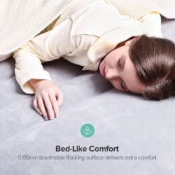 Sable Luxe Queen Size 2 Persoons Luchtmatras Met Ingebouwd Kussen, Opblaasbaar Luchtbed Met Ingebouwde Elektrische Pomp Voor Kamperen, Reizen Of Overnachtende Gasten Of Festival -Kampeer Verkoop 1200x1200 963