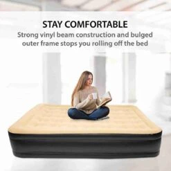 Merkloos Avenli 88030 Hoog Verhoogd Gevlokt Luchtbed | Queensize | Ingebouwde Pompen | Snelle En Gemakkelijke Inflatie -Kampeer Verkoop 1200x1200 983