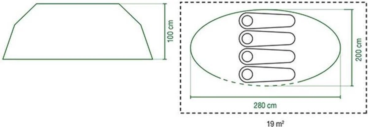 Coleman Galiano 4 Pop-up Tent - 4-Persoons - Blauw/Wit 7 Coleman Galiano 4 Pop-up Tent - 4-Persoons - Blauw/Wit - Image 7