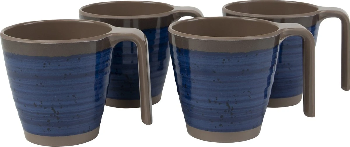 Bo-Camp - Mok - Halo - M - Blauw - 4 Stuks 1 Bo-Camp - Mok - Halo - M - Blauw - 4 Stuks