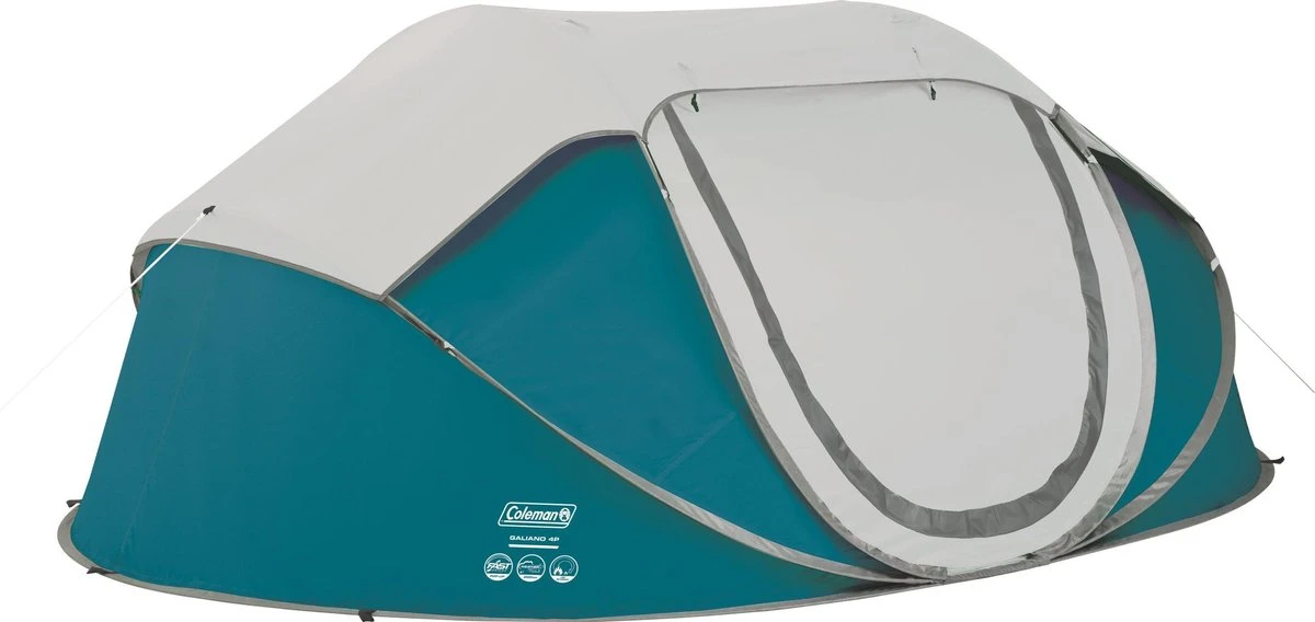 Coleman Galiano 4 Pop-up Tent - 4-Persoons - Blauw/Wit 2 Coleman Galiano 4 Pop-up Tent - 4-Persoons - Blauw/Wit - Image 2