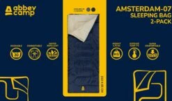 Abbey Camp Slaapzak Amsterdam - 2-pack - Dekenmodel - 210 X 85 Cm - Grijs -Kampeer Verkoop 1200x711 6