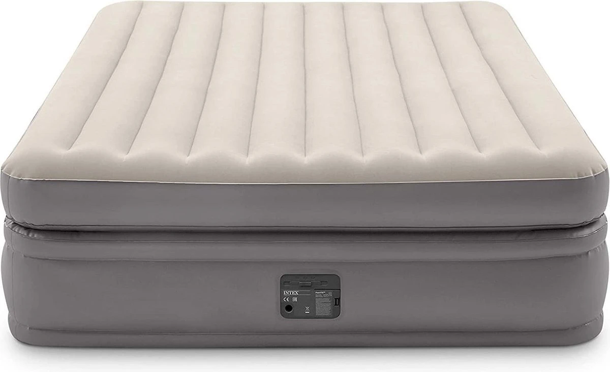 Intex Prime Comfort - Luchtbed - 2-Persoons - 152x203x51 Cm (BxLxH) - Grijs - Met Ingebouwde Motorpomp 2 Intex Prime Comfort - Luchtbed - 2-Persoons - 152x203x51 Cm (BxLxH) - Grijs - Met Ingebouwde Motorpomp - Image 2