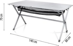 Campart Campingtafel XL TA-0806 - Opvouwbaar, Lichtgewicht En Met Verstelbare Poten - Kampeertafel Inklapbaar Inclusief Opbergtas - 140 X 80 X 70 Cm - Wit -Kampeer Verkoop 1200x756 1