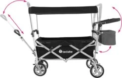 Tectake - Opvouwbare Bolderwagen Handkar Nico Zwart - 403549 -Kampeer Verkoop 1200x771 7