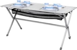 Campart Campingtafel XL TA-0806 - Opvouwbaar, Lichtgewicht En Met Verstelbare Poten - Kampeertafel Inklapbaar Inclusief Opbergtas - 140 X 80 X 70 Cm - Wit -Kampeer Verkoop 1200x793 4