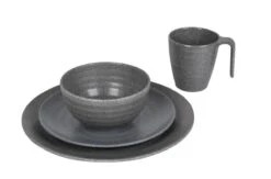 Bo-Camp Campingservies - 100% Melamine - 16-delig - Stone - Grijs -Kampeer Verkoop 1200x794 20