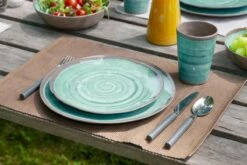 Bo-Camp Servies Halo - 12 Delig Melamine - Aqua -Kampeer Verkoop 1200x800 127