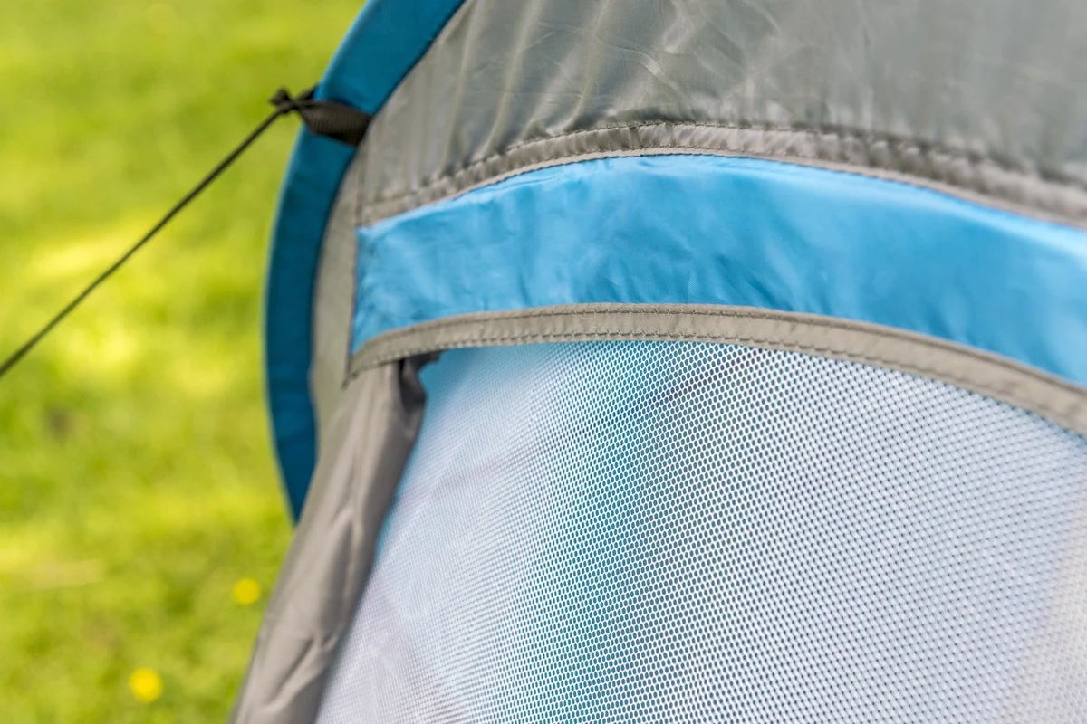 Dunlop Pop Up Tent 220 X 120 X 90 Cm - Grijs/ Blauw - 1 Persoons 2 Dunlop Pop Up Tent 220 X 120 X 90 Cm - Grijs/ Blauw - 1 Persoons - Image 2