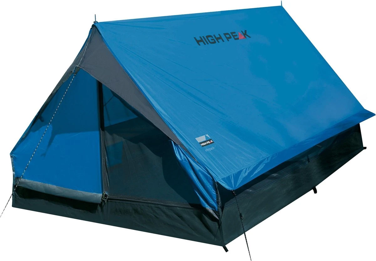 High Peak Minipack Tunneltent - Blauw - 2 Persoons 1 High Peak Minipack Tunneltent - Blauw - 2 Persoons