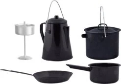 ESSCHERT DESIGN Pannenset Kampvuur - 4 Delig - Outdoor - Metaal -Kampeer Verkoop 1200x837