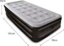 BluMill Eenpersoons Luchtbed - Met Ingebouwde Pomp - Luchtbed Zelfopblazend - Incl. Draagtas - 191x99x36 Cm -Kampeer Verkoop 1200x859 2
