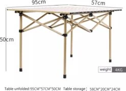Buxibo - Lichtgewicht Vouwbare Campingtafel - Inklapbaar - Vis/Tuin/Picknick Tafel - Kamperen - Met Opberghoes - Aluminium - Grijs -Kampeer Verkoop 1200x869 1