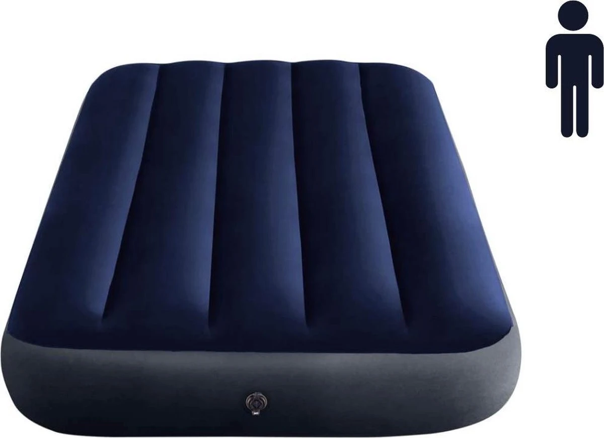 Intex Luchtbed - Classic Downy - Formaat: Cot - B76 X L191 X H25 Cm - 1 Pers. - Met Reparatieset 2 Intex Luchtbed - Classic Downy - Formaat: Cot - B76 X L191 X H25 Cm - 1 Pers. - Met Reparatieset - Image 2