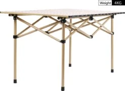 Buxibo - Lichtgewicht Vouwbare Campingtafel - Inklapbaar - Vis/Tuin/Picknick Tafel - Kamperen - Met Opberghoes - Aluminium - Grijs -Kampeer Verkoop 1200x876 3