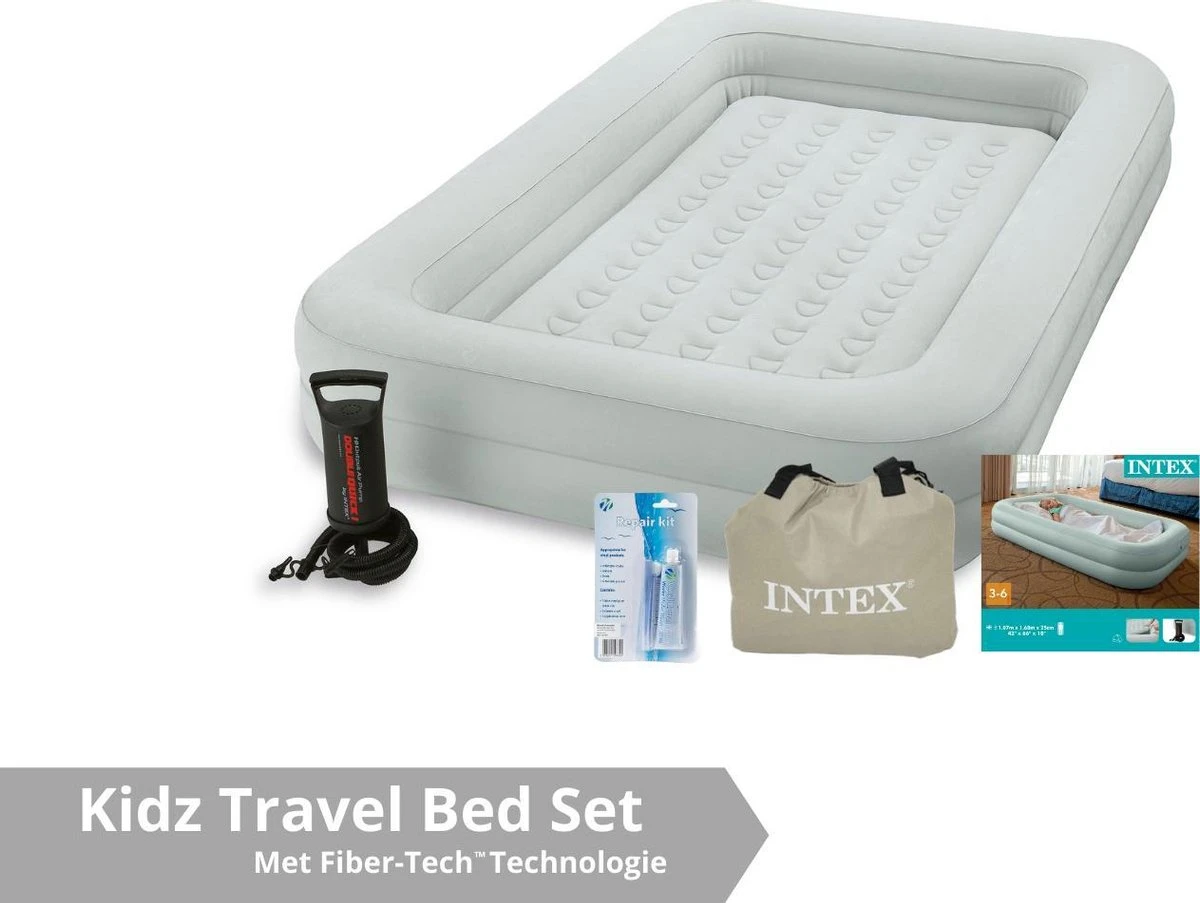Intex Luchtbed - Kinder Reisbed - 1 Persoons - Slaapgedeelte: B71 X L132 X H10 - Met Reparatieset 9 Intex Luchtbed - Kinder Reisbed - 1 Persoons - Slaapgedeelte: B71 X L132 X H10 - Met Reparatieset - Image 9