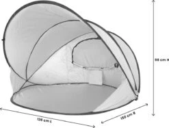 Deryan Luxe Pop Up Strandtent XXL - Anti-UV 50+ - Zilver -Kampeer Verkoop 1200x907 2