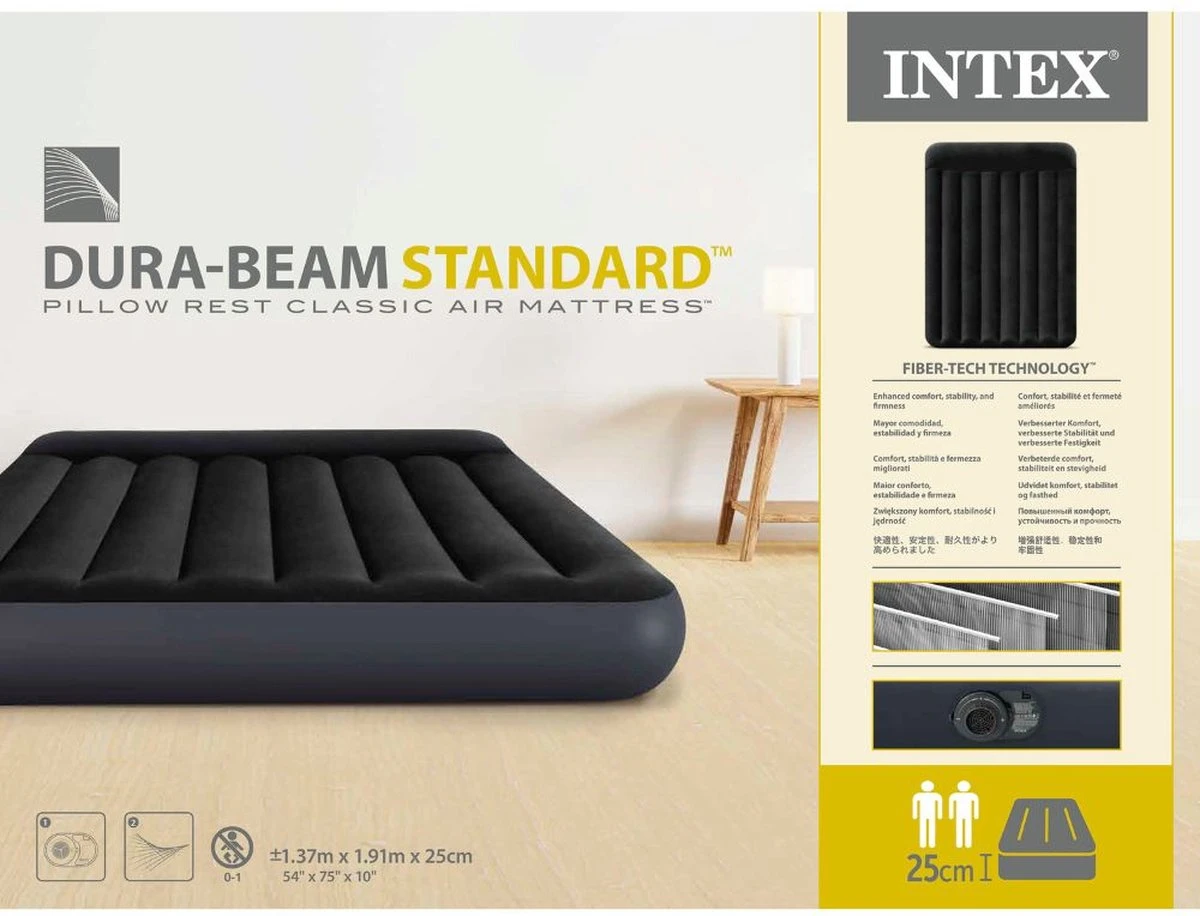 Intex Pillow Rest Classic Full Luchtbed - 2-persoons - 191x137x23 Cm 15 Intex Pillow Rest Classic Full Luchtbed - 2-persoons - 191x137x23 Cm - Image 15
