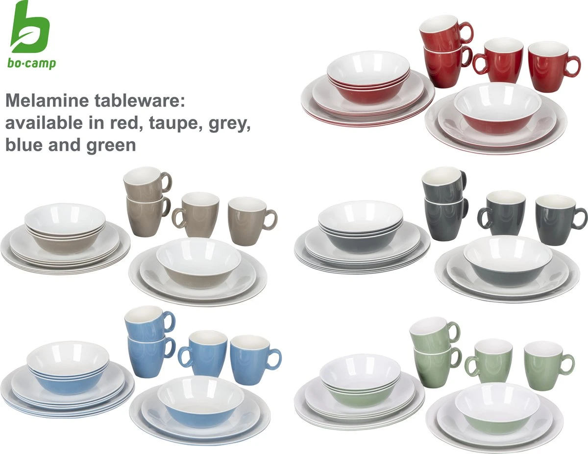 Bo-Camp Servies - Campingbord - 100% Melamine - 16-delig - Groen 7 Bo-Camp Servies - Campingbord - 100% Melamine - 16-delig - Groen - Image 7