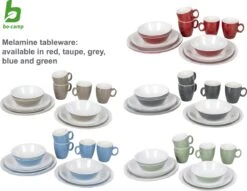 Bo-Camp Servies - Campingbord - 100% Melamine - 16-delig - Grijs -Kampeer Verkoop 1200x928 4