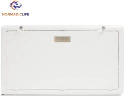 Merkloos NormadicLife® - Outdoor – Opklapbare Tafel - Eettafel – Tafel Voor Buitenkeuken - Caravan – Camper – Picknicktafel - Ingebouwd Ledlicht – Wit -Kampeer Verkoop 1200x929 1