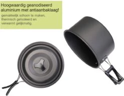 Hikr® Camping Pannenset - Complete 22-delige Kookset - Lichtgewicht - Kookgerei Servies - Outdoor - BPA-vrij - Keukengerei Set -Kampeer Verkoop 1200x930 1