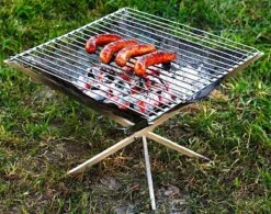 Firekorf + Grill + Spit : Opvouwbare Vuurkorf / Vuurschaal Met Rooster En Spit - Draagbare BBQ - Opbergtas - Kampeer Grill - Kookset -Kampeer Verkoop 1200x946 1