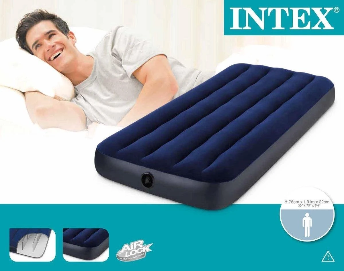 Intex Downy Twin Luchtbed - 1-persoons - 191x76x22 Cm 3 Intex Downy Twin Luchtbed - 1-persoons - 191x76x22 Cm - Image 3