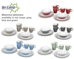 Bo-Camp Servies - Campingbord - 100% Melamine - 16-delig - Grijs -Kampeer Verkoop 1200x954