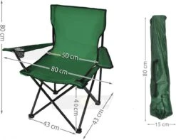 Campingstoel - Inklapbaar Visstoel - Vouwstoel - Comfortabel - Opvouwbaar Stoel - Max. 120 KG - Groen - Rheme -Kampeer Verkoop 1200x957