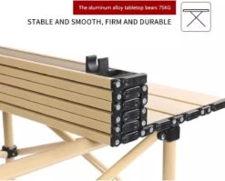 Buxibo - Lichtgewicht Vouwbare Campingtafel - Inklapbaar - Vis/Tuin/Picknick Tafel - Kamperen - Met Opberghoes - Aluminium - Grijs -Kampeer Verkoop 1200x967 1