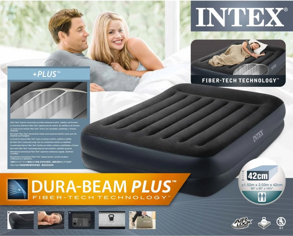 Intex Luchtbed Dura-Beam Plus Pillow Rest Raised Queen 42 Cm 7 Intex Luchtbed Dura-Beam Plus Pillow Rest Raised Queen 42 Cm - Image 7