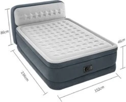 Intex 64448 - Queen Deluxe Ultra-Plush Zelfopblazend 2-persoons Luchtbed Met Hoofdboord (203x152x46cm) -Kampeer Verkoop 1200x972 3