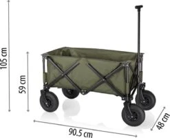 Campart Bolderkar HC-0915 - Opvouwbaar - Bolderwagen Met Stevig Harmonicaframe - Inclusief Opbergtas En Bodemplaat - Groen -Kampeer Verkoop 1200x974 3