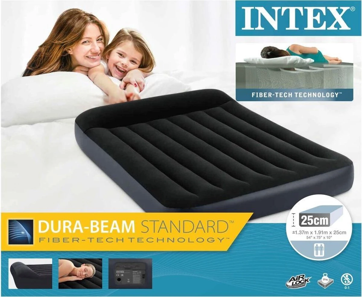 Intex Pillow Rest Classic Full Luchtbed - 2-persoons - 191x137x23 Cm 3 Intex Pillow Rest Classic Full Luchtbed - 2-persoons - 191x137x23 Cm - Image 3