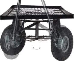 Relaxdays Bolderkar Tuin - Platte Tuinwagen - Luchtbanden - 200 Kg - Transportkar - Staal -Kampeer Verkoop 1200x989 6