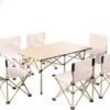 Buxibo - Lichtgewicht Vouwbare Campingtafel - Inklapbaar - Vis/Tuin/Picknick Tafel - Kamperen - Met Opberghoes - Aluminium - Grijs -Kampeer Verkoop 1200x995 3