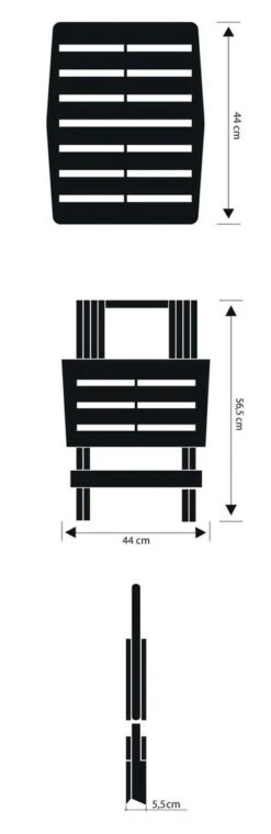 GENERIC Bijzettafel Adige Wit Kunststof 45x43x50cm -Kampeer Verkoop 390x1200 3