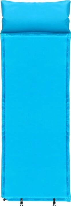 Springos Slaapmat | Zelfopblazend | 186 Cm | Inclusief Hoes & Hoofdkussen | Lichtblauw -Kampeer Verkoop 416x1200