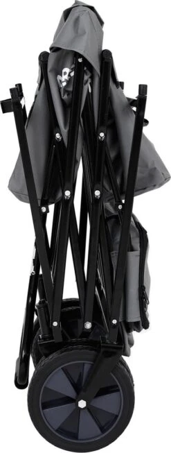 AREBOS Handwagen Vouwbare Dak Handwagen Vouwbare Trolley Uitrustingswagen Grijs -Kampeer Verkoop 454x1200